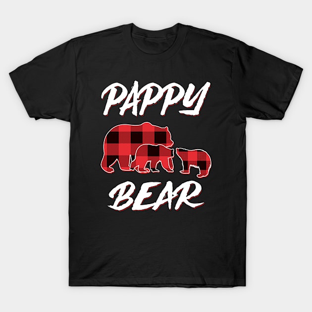 Pappy Bear Red Plaid Christmas Pajama Matching Family Gift T-Shirt by intelus